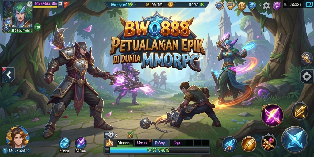 Tampilan gameplay seru BWO888 dalam dunia fantasy MMORPG.