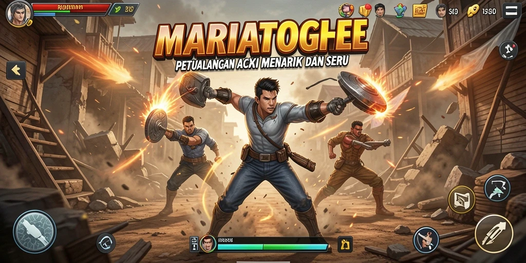 Tampilan gameplay MARIATOGEL yang penuh aksi dan mendebarkan.
