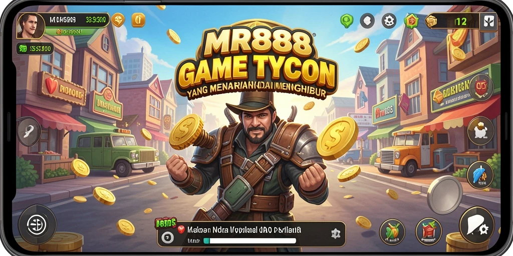 Tangkapan layar gameplay MR888 yang menampilkan strategi bisnis yang menarik.