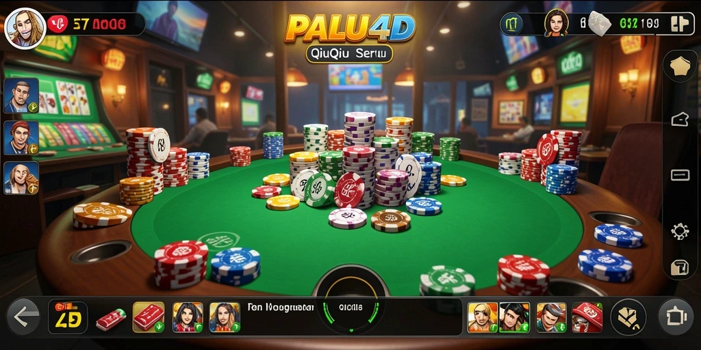 Tampilan gameplay seru dari PALU4D saat bermain QiuQiu.